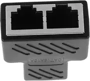 Ethernet Splitter Adapter Dual Port Network Connection for Home Office Compact Design for Stable Signal Transmission Expand Single Port Into Two for Multiple Devices