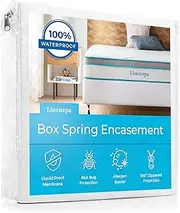 LINENSPA Waterproof Bed Bug Proof Box Spring Encasement Protector - Blocks Out Liquids, Bed Bugs, Dust Mites and Allergens - King