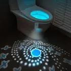 Rechargeable Toilet Bowl LED Night Light Motion Active Seat Sensor Color Lamp AU