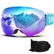 Ski Goggles Snowboard Goggles Adult, 100% UV Protection Anti-Fog Snow Goggles...