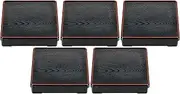 Set of 5 [A] 8 Square Wood Grain Shokado Black Tenshi (Divided Separated) [24 x 24 x 6 cm] | Shokado Bento