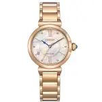 【CITIZEN 星辰】官方授權C1 L系列 MAY BELLS鈴蘭花金女錶 錶徑29.5MM-贈高檔6入收藏盒(EM1073-85Y)