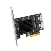 New 20Gbps SFF-8087 Mini-SAS SATA 3.0 Expansion Card 8Ports HDD SSD Cable