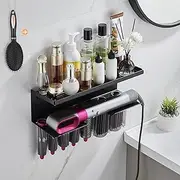 [Yimerlen] Straightener Holder Compatible with Dyson Airwrap Wall Mount Storage Rack for Curling Iron Attachments and Complete Styler (Black-sus304) White