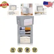 Eco-Friendly 66L Gray Storage Bins with Two-Way Zipper & Reinforced Handles