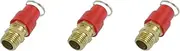 3X Pressure Relief Valve 1/4 PT Air Compression Valve Red + Gold
