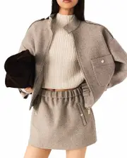 Maje Mixed Wool Jacket