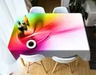 Blackish Red 3D Tablecloth Table cover Cloth Rectangle Wedding Party Banquet