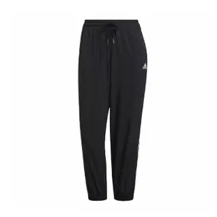 【adidas 愛迪達】運動長褲 Essentials Pants 女款 黑 三線 彈性 休閒 縮口 九分褲(GR9605)