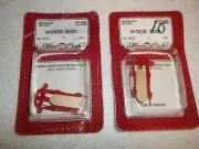 Vtg 2 Unopened Packages Fibre-Craft Miniature Wood Snow Sled Christmas Figures