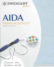 Precut Zweigart Stern-Aida 14 count Pale Blue 3706/5130