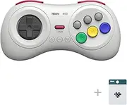 8Bitdo M30 Wireless Bluetooth Controller Retro Gamepad for Switch, PC Windows, MacOS, Android, Raspberry Pi with Sega Genesis & Sega Mega Drive Style (White)