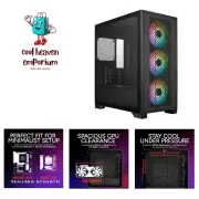 Elite 301 Micro-ATX Case | 365mm GPU & 280mm AIO, RGB fans & Tempered Glass