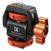 Adjustable Camera Monitor Mount, 360° Swivel 180° Tilt with Cold Shoe, Anti-T...
