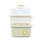 2 Tier Electric Egg Boiler Poacher Multifunctional Cooker 12 Eggs Soft/Hard 200W