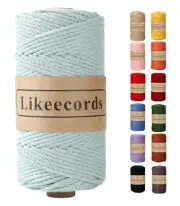 Cotton Macrame Cord 3mm x 100m, 3 Strand Twisted, Macrame 1 Roll Navy Blue
