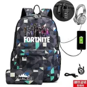 USB Charging Canvas Backpack Mochila Escolar FORTNITE Game Anime Girls Boys School Backpack Bags Travel Backpack Type 9