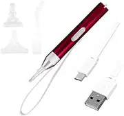 BATHVEVE 1 Set Rhinestone Dotting Pen Rechargeable Diamond Drawing Tool with Interchangeable Tips USB Cable for DIY for Beginners Hobbyists