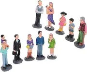 Abaodam 3sets Family People Figurines Resin Miniature Models for Sand Table Decoration Vivid Tiny People Statues for School Projects and DIY Layouts 10pcs*3
