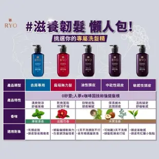 【RYO 呂】滋養韌髮洗髮精 400ml x3入(油性/中乾性/敏感性/扁塌無力/去屑)