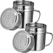 Stainless Steel Seasoning Jar Handle Condiment Holder for Salt Pepper Lid Dishwasher Safe