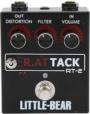 Nutriess Guitar Distortion Effector Electric 3 Level RAT Tone Single Effect LM308N Musical Instrument Accessories for Enhanced Sound Quality