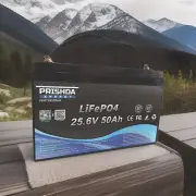 24V 50Ah LiFePO4 Lithium Iron Phosphate Battery with built-in 50A BMS & BT