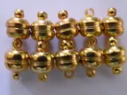 Super Strong magnetic gold colored clasp 13X8 mm 20 per set