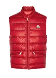 Moncler Gui Quilted Shell Gilet - Red - 2, Men's Designer Gilet, Male - 2 2