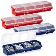 4 Pcs Screw Organizers and Storage Bins with Locks Plastic Hardware Organizer...