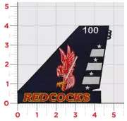 NAVY VFA-22 REDCOCKS F-18 TAIL FLASH EMBROIDERED HOOK & LOOP PATCH