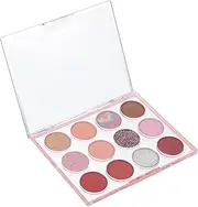 12Grids Eyeshadow Palette Makeup Tray with Glitter and Matte Shades for Nightclub and Party Use Portable Eye Shadow Organizer for Easy Application and Travel