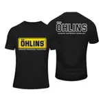 夏季驚人 T 恤男士 OHLINS SHOCK SUSPENSION 汽車摩托車運動賽車 T 恤休閒超大 T 恤男 T