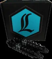 Legend REVO Coil Shock Pair Black 14in Harley Dyna Super Glide Sport 99-05