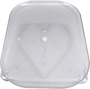 Transparent Rectangular Countertop Condiment Storage Rack Refrigerator Turntable Organizer, Rotating Rack for Easy Retrieval - Clear Plastic, 1 Pack (L 3.2cm / 1.3in)