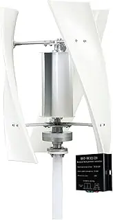 BAIYITONGDA Wind Turbine Generator 1200W 12V 24V 48V DC Vertical Axis Wind Power Turbine Generator with Charge Controller Home Windmill Kit 3 Blades,48v