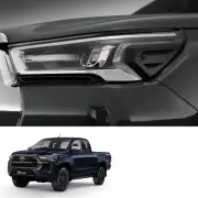 For Toyota Hilux Revo Prerunner 2021 22 Headlamp Garnish LED Matte Black (for: Toyota)
