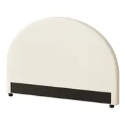 Oikiture Headboard Queen Double King Single Size Bed Head Bedhead Beige Fabric
