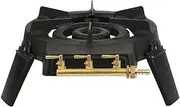 JSEIAJB Barbecue Stove Burner BBQ Grills Cast Iron Wok Pan Gas Stove with 3 Control Valves Kitchen Accessories