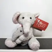 Vintage Russ Luv Pets Mother Elephant and Baby Bean Bag Plush 4" NWT