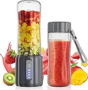COKUNST Portable Blender, 17Oz Personal Blender for Shakes and Smoothies, USB Rechargeable Mini Mixer with 6 Blades, Smoothie Blenders Juicer with Extra Handle Lid for Travel Kitchen Outgoing