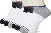 [okamoto] 4811563 Men's Sneaker Socks, Set of 6, White Line Pattern