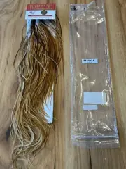 Whiting Farms Dry Fly Hackle SILVER Grade 1/2 Saddle MIDGE MEDIUM GINGER New 116