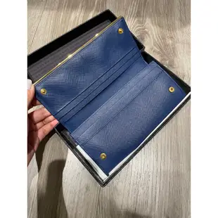 [全新] Prada藍色長夾