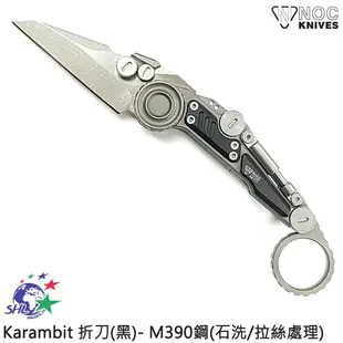 Noc Knives 機械風 Karambit 折刀(黑)- M390鋼(石洗/拉絲處理) / MT-11/BL 詮國