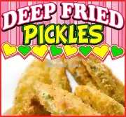 Deep fried Pickles DECAL Concession Food Truck Sticker S
