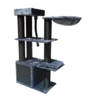 33kg 160 cm XL Multi Level 14cm Thick Cat Scratching Post Tree Scratcher Pole- Grey