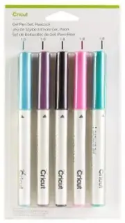 Cricut Gel Pen Set Peacock 1.0 Tips (5pcs) 2004596 Fit Maker & Explore Machines