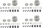 Veulrn 4X Differential Gear Shells Kit Fit for 1/8 Racing XL Flux Rovan TORLAND Brushless Truck Parts