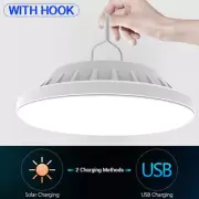 60W Solar Power Shed Light Bulb LED Portable Hanging Lamp Rechargeable W/ Remote